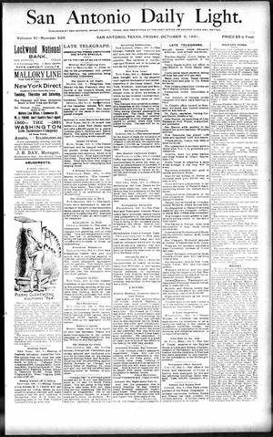 San Antonio Daily Light. (San Antonio, Tex.), Vol. 11, No. 226, Ed. 1 Friday, October 9, 1891