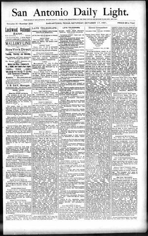 San Antonio Daily Light. (San Antonio, Tex.), Vol. 11, No. 233, Ed. 1 Saturday, October 17, 1891