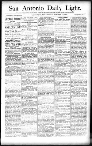 San Antonio Daily Light. (San Antonio, Tex.), Vol. 11, No. 234, Ed. 1 Monday, October 19, 1891
