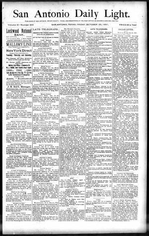 San Antonio Daily Light. (San Antonio, Tex.), Vol. 11, No. 238, Ed. 1 Friday, October 23, 1891