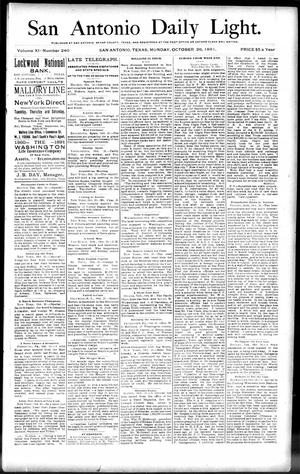 San Antonio Daily Light. (San Antonio, Tex.), Vol. 11, No. 240, Ed. 1 Monday, October 26, 1891