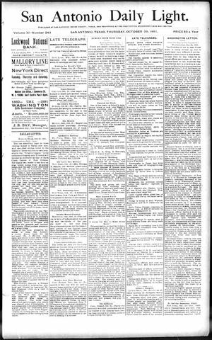 San Antonio Daily Light. (San Antonio, Tex.), Vol. 11, No. 243, Ed. 1 Thursday, October 29, 1891