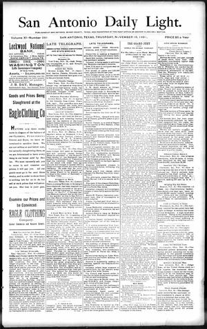 San Antonio Daily Light. (San Antonio, Tex.), Vol. 11, No. 261, Ed. 1 Thursday, November 19, 1891