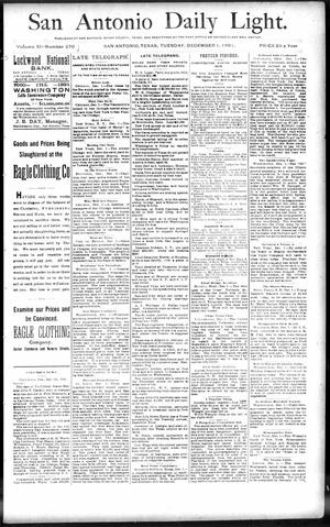 San Antonio Daily Light. (San Antonio, Tex.), Vol. 11, No. 270, Ed. 1 Tuesday, December 1, 1891