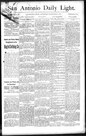San Antonio Daily Light. (San Antonio, Tex.), Vol. 11, No. 271, Ed. 1 Wednesday, December 2, 1891