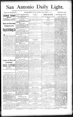 San Antonio Daily Light. (San Antonio, Tex.), Vol. 11, No. 273, Ed. 1 Friday, December 4, 1891