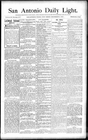 San Antonio Daily Light. (San Antonio, Tex.), Vol. 11, No. 277, Ed. 1 Wednesday, December 9, 1891