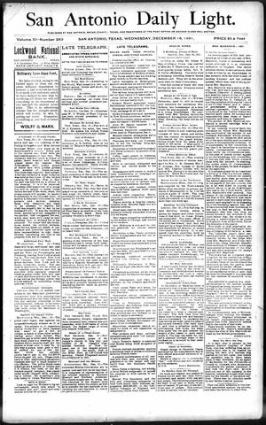 San Antonio Daily Light. (San Antonio, Tex.), Vol. 11, No. 283, Ed. 1 Wednesday, December 16, 1891