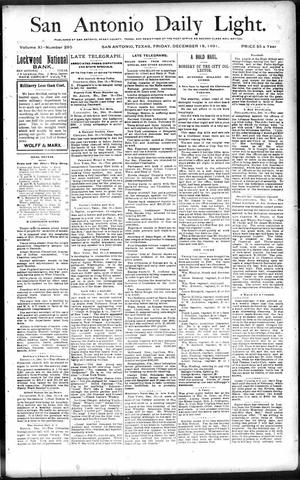 San Antonio Daily Light. (San Antonio, Tex.), Vol. 11, No. 285, Ed. 1 Friday, December 18, 1891