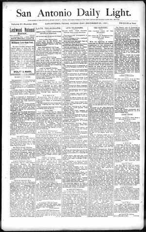 San Antonio Daily Light. (San Antonio, Tex.), Vol. 11, No. 289, Ed. 1 Wednesday, December 23, 1891