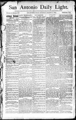 Primary view of object titled 'San Antonio Daily Light. (San Antonio, Tex.), Vol. 11, No. 296, Ed. 1 Saturday, January 2, 1892'.