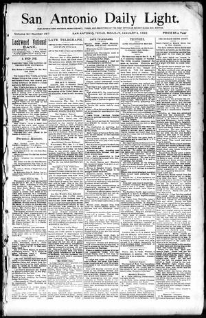 San Antonio Daily Light. (San Antonio, Tex.), Vol. 11, No. 297, Ed. 1 Monday, January 4, 1892