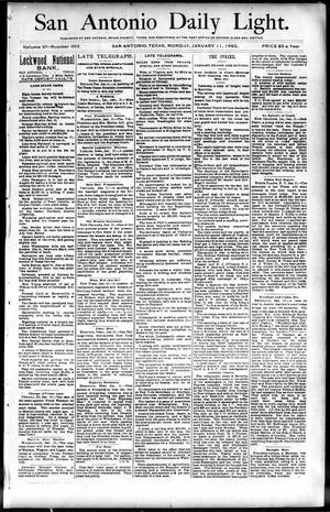 San Antonio Daily Light. (San Antonio, Tex.), Vol. 11, No. 303, Ed. 1 Monday, January 11, 1892