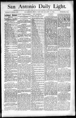 San Antonio Daily Light. (San Antonio, Tex.), Vol. 11, No. 306, Ed. 1 Thursday, January 14, 1892