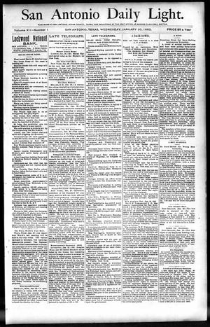 San Antonio Daily Light. (San Antonio, Tex.), Vol. 12, No. 1, Ed. 1 Wednesday, January 20, 1892