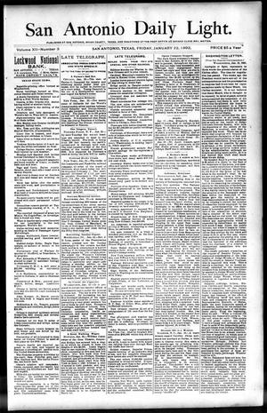 San Antonio Daily Light. (San Antonio, Tex.), Vol. 12, No. 3, Ed. 1 Friday, January 22, 1892