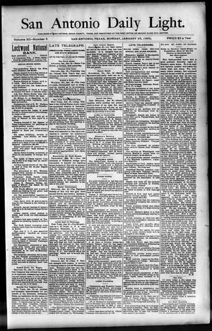 San Antonio Daily Light. (San Antonio, Tex.), Vol. 12, No. 5, Ed. 1 Monday, January 25, 1892