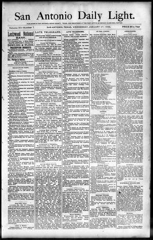 San Antonio Daily Light. (San Antonio, Tex.), Vol. 12, No. 7, Ed. 1 Wednesday, January 27, 1892