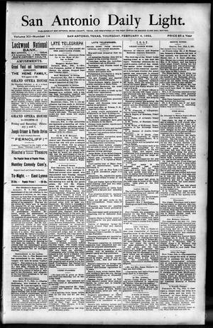 San Antonio Daily Light. (San Antonio, Tex.), Vol. 12, No. 14, Ed. 1 Thursday, February 4, 1892