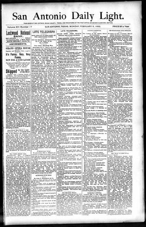 San Antonio Daily Light. (San Antonio, Tex.), Vol. 12, No. 17, Ed. 1 Monday, February 8, 1892