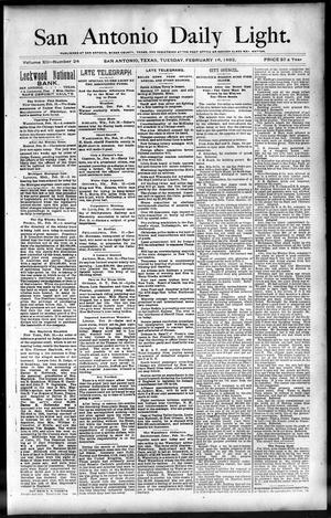 San Antonio Daily Light. (San Antonio, Tex.), Vol. 12, No. 24, Ed. 1 Tuesday, February 16, 1892