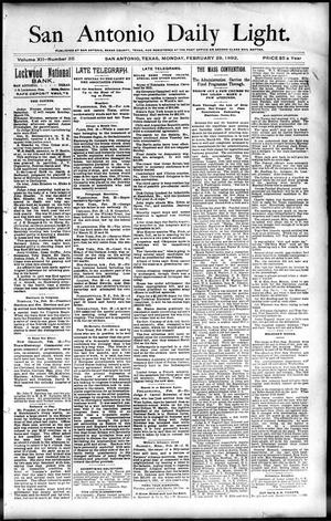 San Antonio Daily Light. (San Antonio, Tex.), Vol. 12, No. 35, Ed. 1 Monday, February 29, 1892