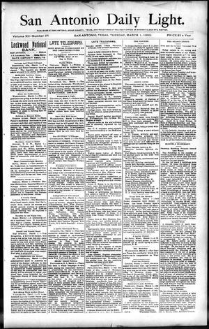 San Antonio Daily Light. (San Antonio, Tex.), Vol. 12, No. 36, Ed. 1 Tuesday, March 1, 1892