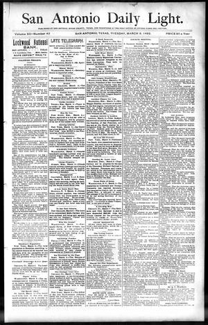 San Antonio Daily Light. (San Antonio, Tex.), Vol. 12, No. 42, Ed. 1 Tuesday, March 8, 1892