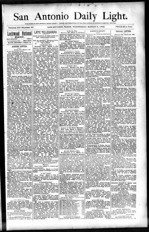 San Antonio Daily Light. (San Antonio, Tex.), Vol. 12, No. 43, Ed. 1 Wednesday, March 9, 1892
