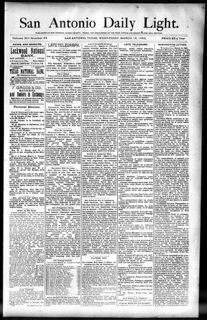 San Antonio Daily Light. (San Antonio, Tex.), Vol. 12, No. 49, Ed. 1 Wednesday, March 16, 1892