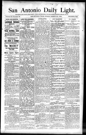 San Antonio Daily Light. (San Antonio, Tex.), Vol. 12, No. 59, Ed. 1 Monday, March 28, 1892
