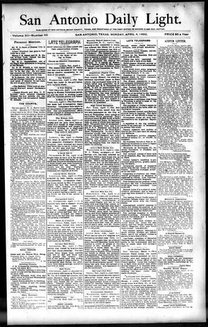 San Antonio Daily Light. (San Antonio, Tex.), Vol. 12, No. 65, Ed. 1 Monday, April 4, 1892