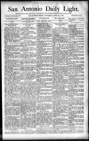 San Antonio Daily Light. (San Antonio, Tex.), Vol. 12, No. 79, Ed. 1 Wednesday, April 20, 1892