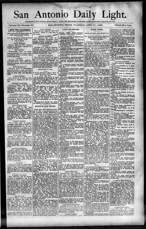 San Antonio Daily Light. (San Antonio, Tex.), Vol. 12, No. 80, Ed. 1 Thursday, April 21, 1892