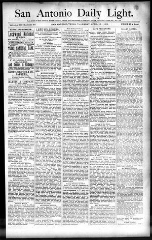 San Antonio Daily Light. (San Antonio, Tex.), Vol. 12, No. 86, Ed. 1 Thursday, April 28, 1892
