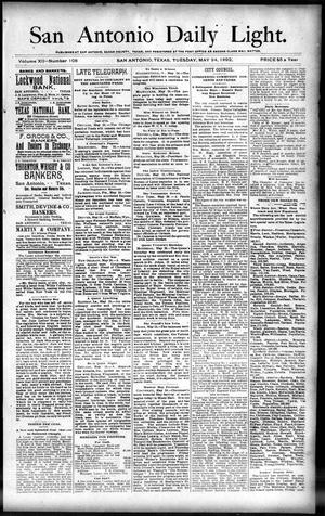 San Antonio Daily Light. (San Antonio, Tex.), Vol. 12, No. 108, Ed. 1 Tuesday, May 24, 1892
