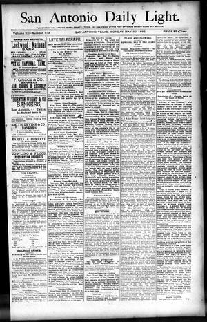San Antonio Daily Light. (San Antonio, Tex.), Vol. 12, No. 113, Ed. 1 Monday, May 30, 1892