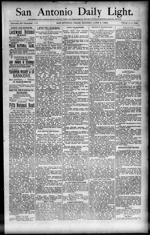 San Antonio Daily Light. (San Antonio, Tex.), Vol. 12, No. 119, Ed. 1 Monday, June 6, 1892