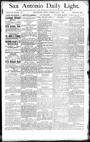 San Antonio Daily Light. (San Antonio, Tex.), Vol. 12, No. 143, Ed. 1 Tuesday, July 5, 1892
