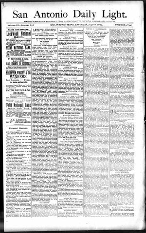 San Antonio Daily Light. (San Antonio, Tex.), Vol. 12, No. 148, Ed. 1 Saturday, July 9, 1892