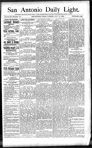 San Antonio Daily Light. (San Antonio, Tex.), Vol. 12, No. 150, Ed. 1 Tuesday, July 12, 1892