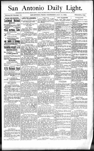 San Antonio Daily Light. (San Antonio, Tex.), Vol. 12, No. 151, Ed. 1 Wednesday, July 13, 1892