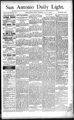 San Antonio Daily Light. (San Antonio, Tex.), Vol. 12, No. 155, Ed. 1 Monday, July 18, 1892