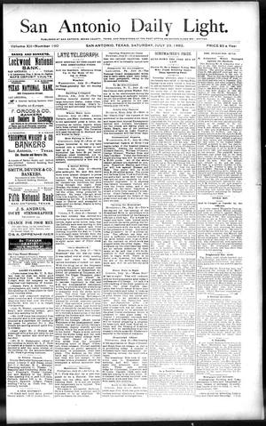San Antonio Daily Light. (San Antonio, Tex.), Vol. 12, No. 160, Ed. 1 Saturday, July 23, 1892