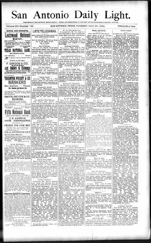 San Antonio Daily Light. (San Antonio, Tex.), Vol. 12, No. 162, Ed. 1 Tuesday, July 26, 1892