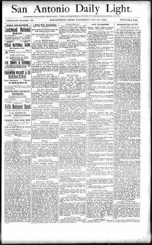 San Antonio Daily Light. (San Antonio, Tex.), Vol. 12, No. 164, Ed. 1 Thursday, July 28, 1892