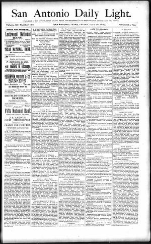 San Antonio Daily Light. (San Antonio, Tex.), Vol. 12, No. 165, Ed. 1 Friday, July 29, 1892