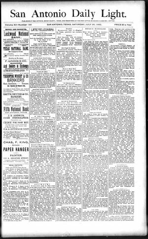 San Antonio Daily Light. (San Antonio, Tex.), Vol. 12, No. 166, Ed. 1 Saturday, July 30, 1892