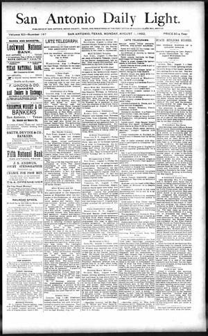 San Antonio Daily Light. (San Antonio, Tex.), Vol. 12, No. 167, Ed. 1 Monday, August 1, 1892