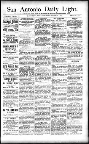San Antonio Daily Light. (San Antonio, Tex.), Vol. 12, No. 184, Ed. 1 Saturday, August 20, 1892